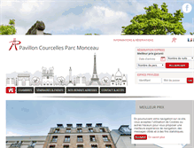 Tablet Screenshot of pavillon-courcelles-parc-monceau.com